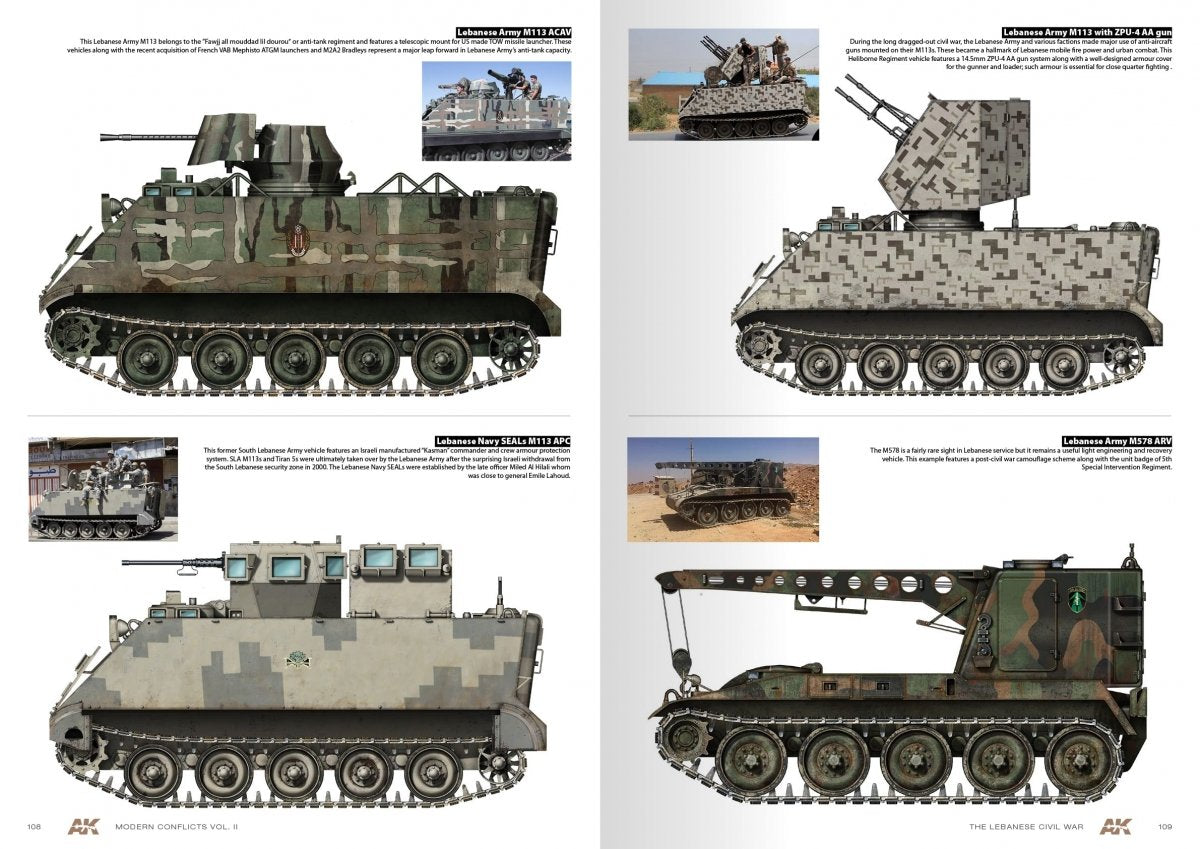 AK Interactive AK285 WARS IN LEBANON VOL. 2 – MODERN CONFLICTS PROFILE GUIDE VOL. II – zdjęcie 7