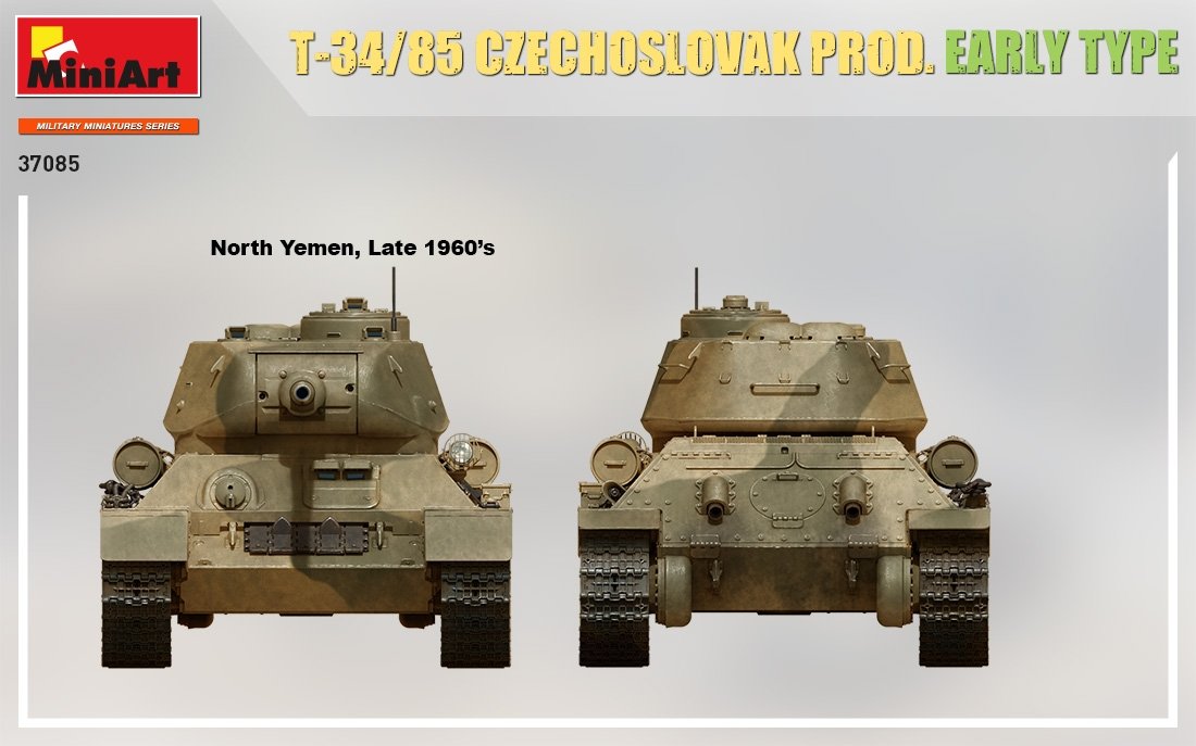 MiniArt 37085 T-34/85 CZECHOSLOVAK PROD. EARLY TYPE 1/35 – zdjęcie 4
