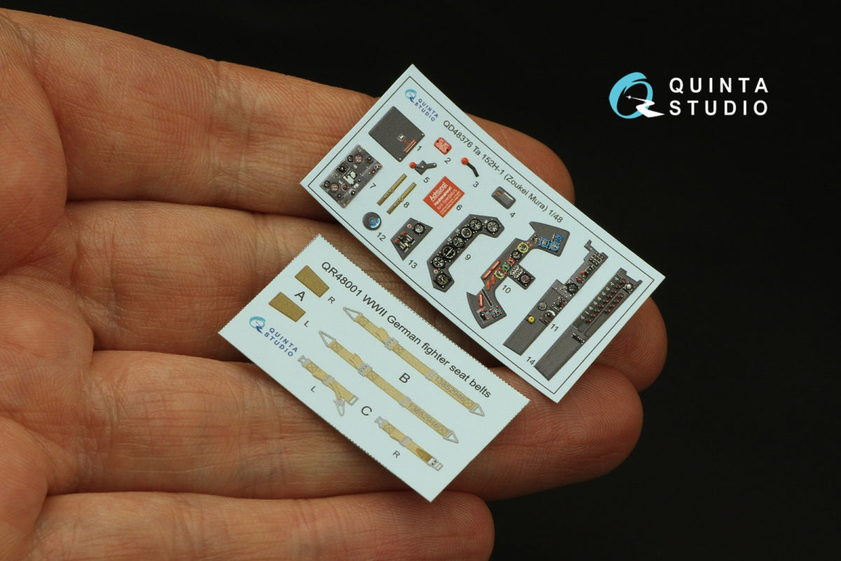 Quinta Studio QD48376 Ta 152H 3D-Printed &amp;amp; coloured Interior on decal paper (Zoukei Mura) 1/48 – immagine 5