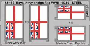 Eduard 53182 Pavillon de la Royal Navy, Seconde Guerre mondiale, acier, échelle 1/350