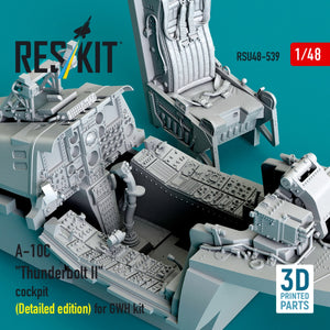 RESKIT RSU48-0539 A-10C "Thunderbolt II" cockpit (Detailed edition) for GWH kit (3D Printed) 1/48