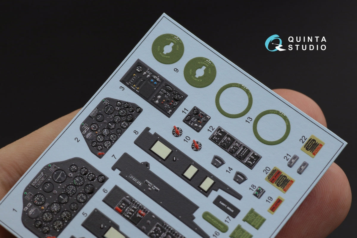 Quinta Studio QD32102 T-6G 3D-Printed coloured Interior on decal paper (Kitty Hawk) 1/32 – zdjęcie 5