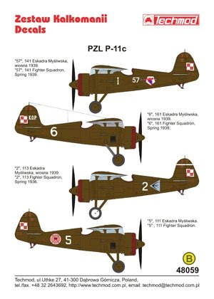 Techmod 48059 - PZL P.11c 1/48 – zdjęcie 2