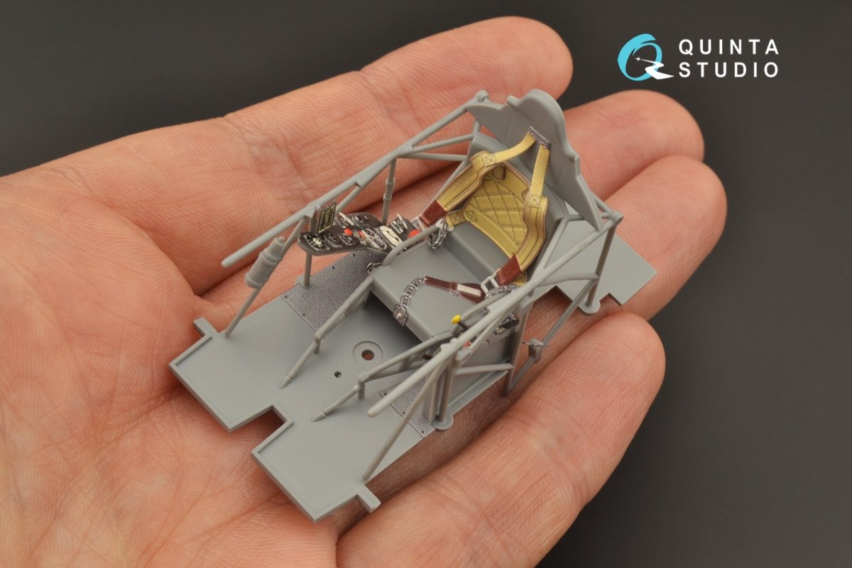 Quinta Studio QD32104 Fiat CR.42 3D-Printed &amp;amp; colored Interior on decal paper (ICM) 1/32 – image 3