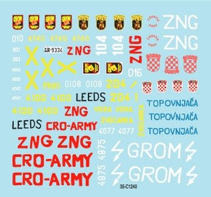 Star Decals 35-C1240 2S1 Gvozdika, M-84 MBT, BTR-50PU, ZSU-57-2 SPAAG, M36B1 and M36B2 1/35 – zdjęcie 3