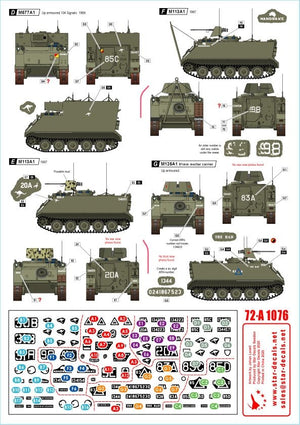 Star Decals 72-A1076 Australia in Vietnam # 2. Aussie M113 APCs. M113A1, M125A1 and M577 1/72 – zdjęcie 2