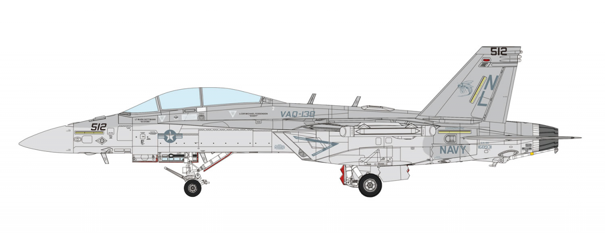 Meng LS-019 Boeing EA-18G Growler Electronic Attack Aircraft Yellow Jackets 1/48 – zdjęcie 14