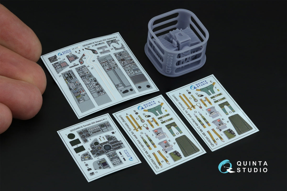 Quinta Studio QD+48518 Tornado IDS 3D-Printed colored Interior on decal paper (Italeri) (with 3D-printed resin parts) 1/48 – image 2