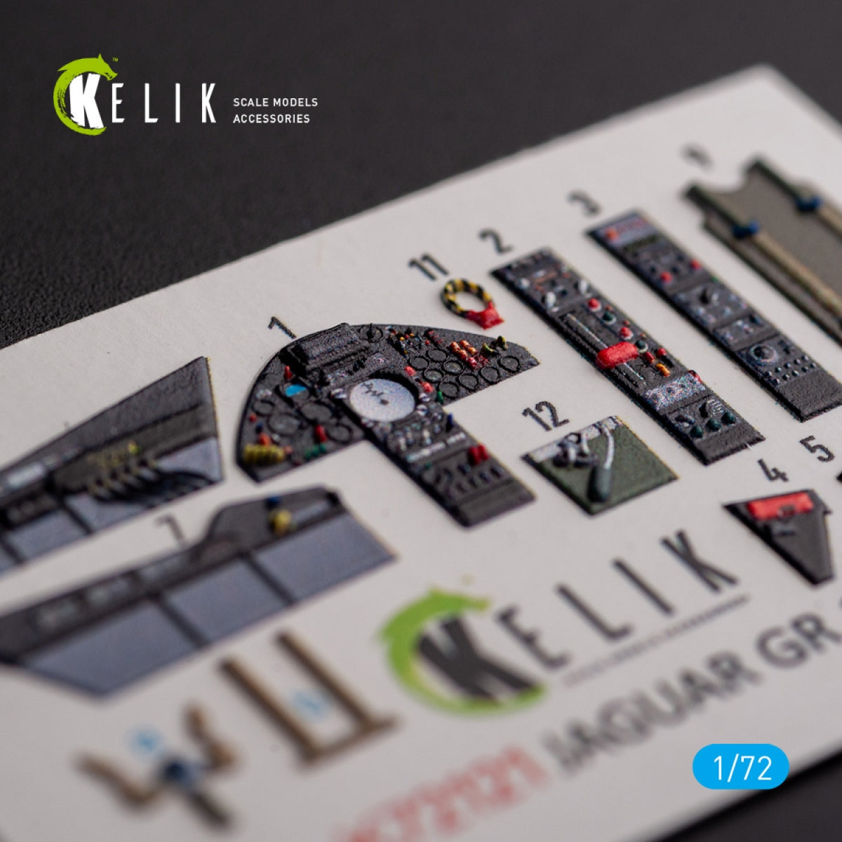 KELIK K72121 Jaguar GR.1/GR.3 - interior 3D decals for Italeri kit 1/72 – zdjęcie 2