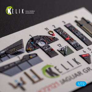 KELIK K72121 Jaguar GR.1/GR.3 - interior 3D decals for Italeri kit 1/72 – zdjęcie 2