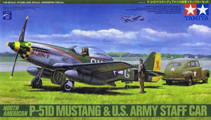 Tamiya 89732 NA P51-D Mustang and Staff Car (1/48)