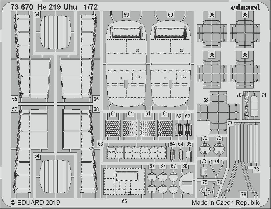 Eduard 73670 He 219 Uhu 1/72 DRAGON – image 2
