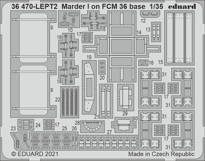 Eduard 36470 Marder I on FCM 36 base ICM 1/35 – zdjęcie 2