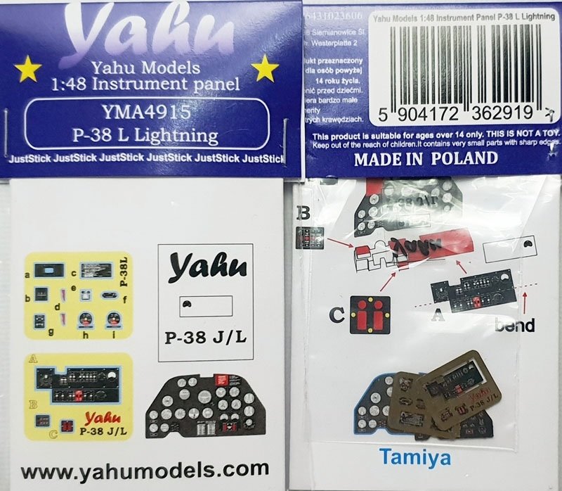 Yahu YMA4915 P-38 L Lightning Tamiya 1/48