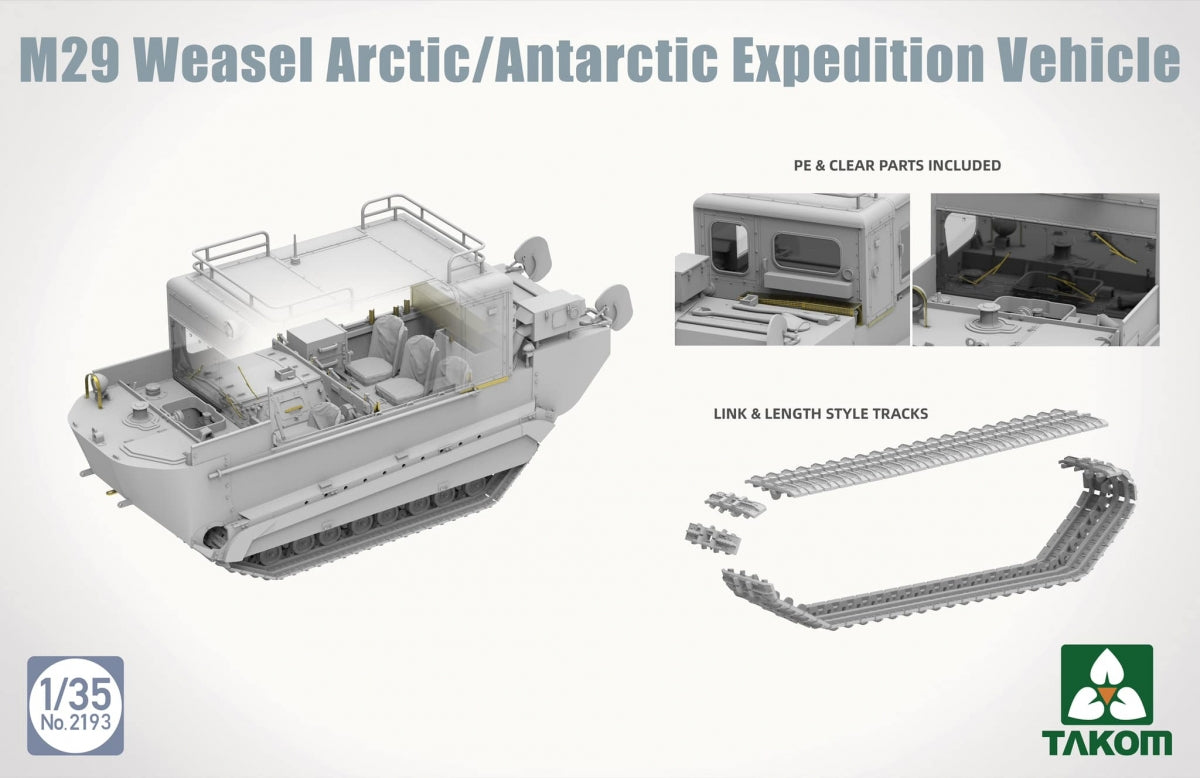 Takom 2193 M29 Weasel Arctic/Antarctic Expedition Vehicle 1/35 – zdjęcie 3