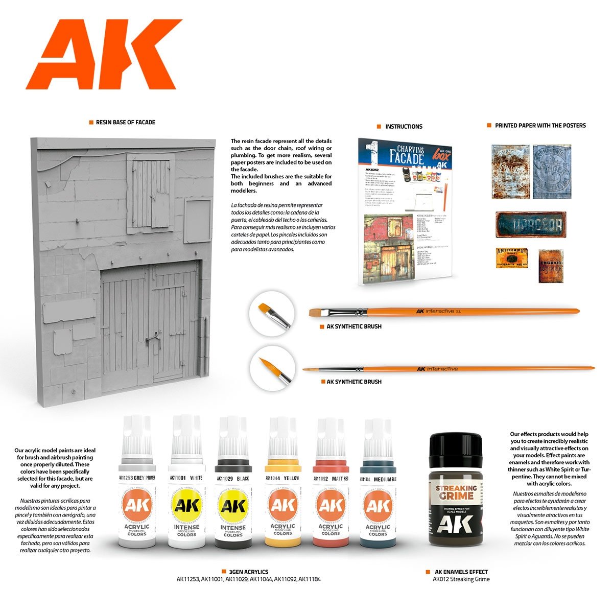 AK Interactive AK8252 ALL IN ONE SET -BOX 1 – CHARVINS FACADE – zdjęcie 4