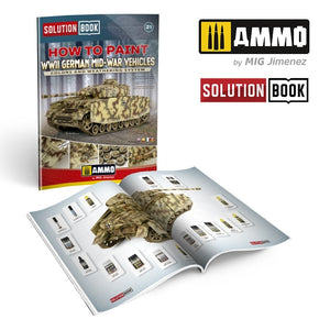 Ammo of Mig 6527 How to Paint WWII German Mid-War Vehicles SOLUTION BOOK 21 (Multilingual Book) – zdjęcie 2