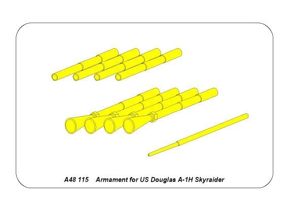 Aber A48115 Weapons set for the American Douglas A-1H Skyraider 1/48 – image 6