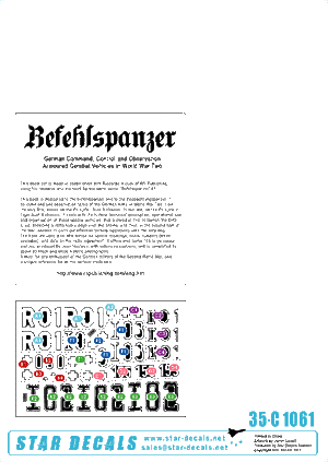 Star Decals 35-C1061 Befehlspanzer # 5 1/35 – zdjęcie 2