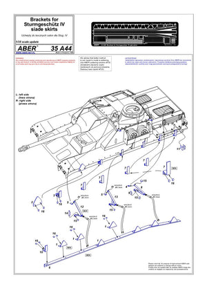 Aber 35A044 Uchwyty do bocznych osłon dla Stug-a IV 1/35 – zdjęcie 4