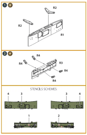 Clear Prop! CPA72047 OV-1 A/B/C/D Mohawk pylons for CP kit 1/72 – zdjęcie 3