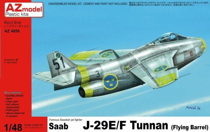 AZmodel AZ4866 Saab J-29E/F Tunnan 1/48