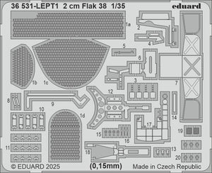 Eduard 36531 2 cm Flak 38 ICM 1/35 – zdjęcie 2