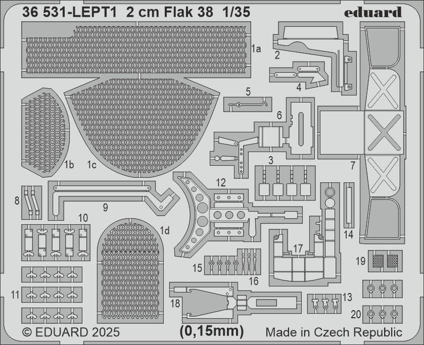 Eduard 36531 2 cm Flak 38 ICM 1/35 – zdjęcie 2