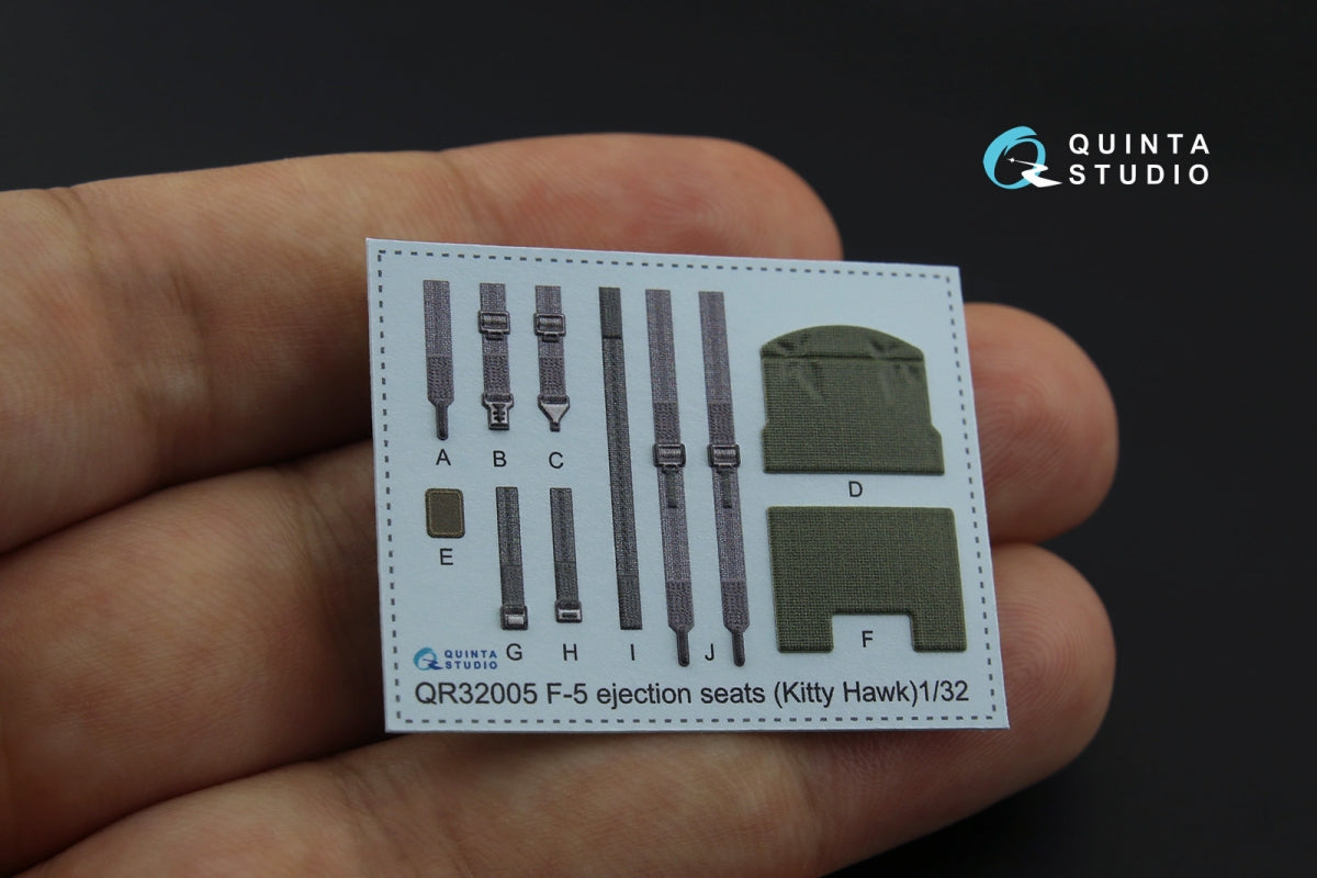 Quinta Studio QD32081 F-5F 3D-Printed coloured Interior on decal paper (for KittyHawk kit) 1/32 – zdjęcie 5
