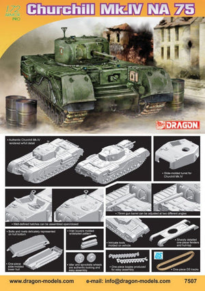 Dragon 7507 Churchill Mk. IV NA 75 1/72 – zdjęcie 2