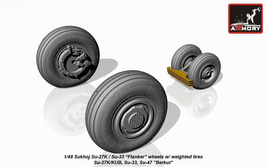 Armory Models AW48023 Sukhoj Su-27K / Su-33 Flanker wheels 1/48 – image 5