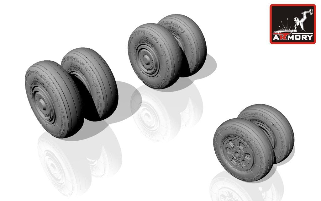 Armory Models AW72023 Sukhoj Su-24 Fencer early type wheels 1/72