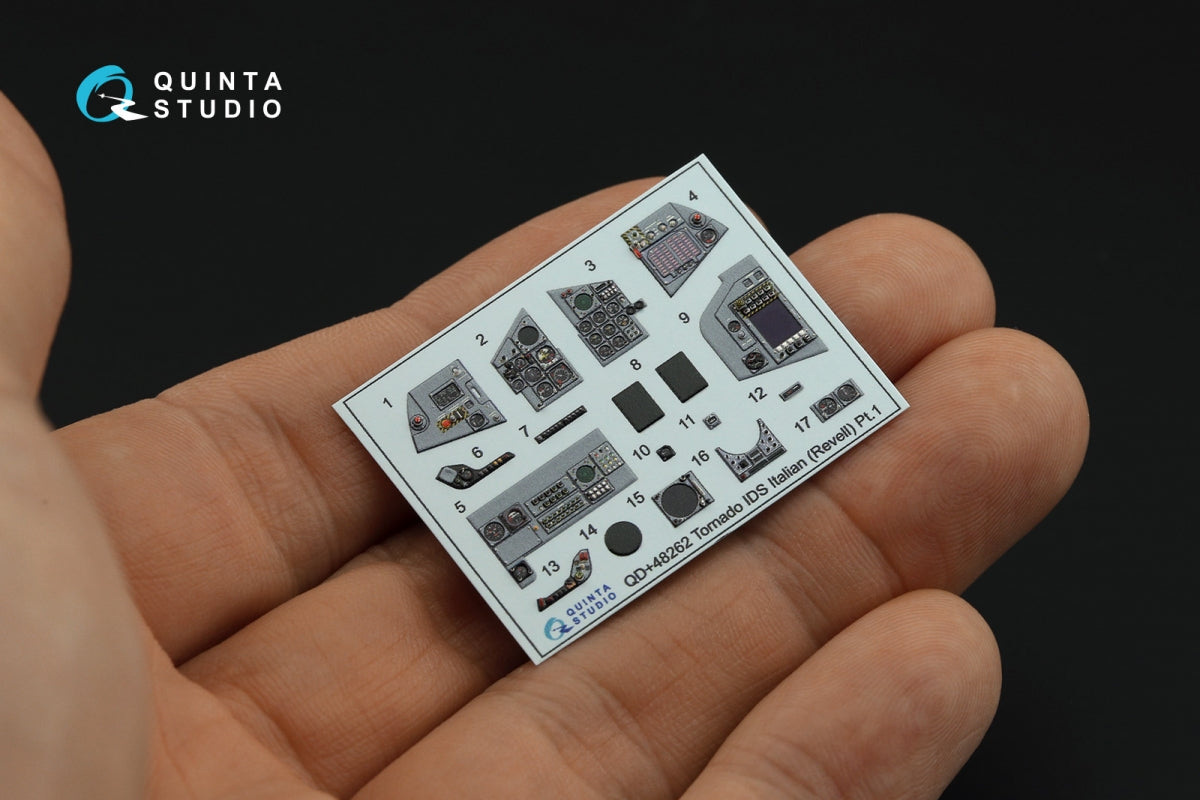 Quinta Studio QD+48262 Tornado IDS Italian 3D-Printed &amp;amp; coloured Interior on decal paper (Revell) (with 3D-printed resin parts) 1/48 – zdjęcie 8