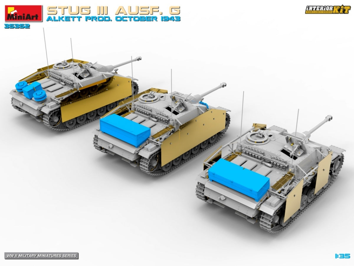 MiniArt 35352 STUG III AUSF. G ALKETT PROD. OCTOBER 1943 INTERIOR KIT 1/35 – zdjęcie 8