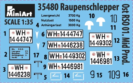 Miniart 35480 Raupenschlepper Ost RSO/01 Mid Prod. 1/35 – zdjęcie 2