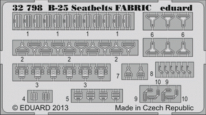 Eduard 32798 B-25 seatbelts FABRIC 1/32 HK Models – Bild 2