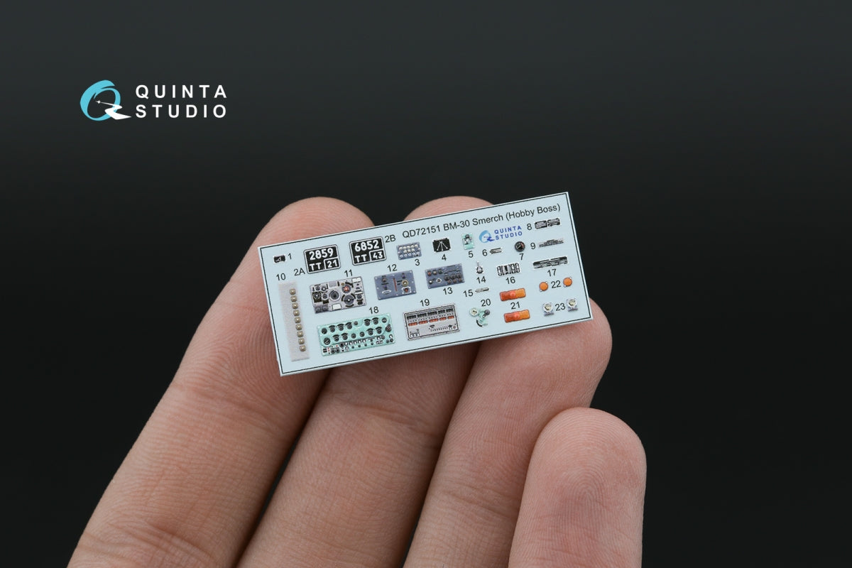 Quinta Studio QD72151 BM-30 Smerch 3D-Printed colored Interior on decal paper (Hobby Boss) 1/72 – image 3