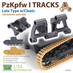 T-Rex Studio TR85003 PzKpfw I Tracks Late Type w/Cleats for Ausf.A/B 1/35