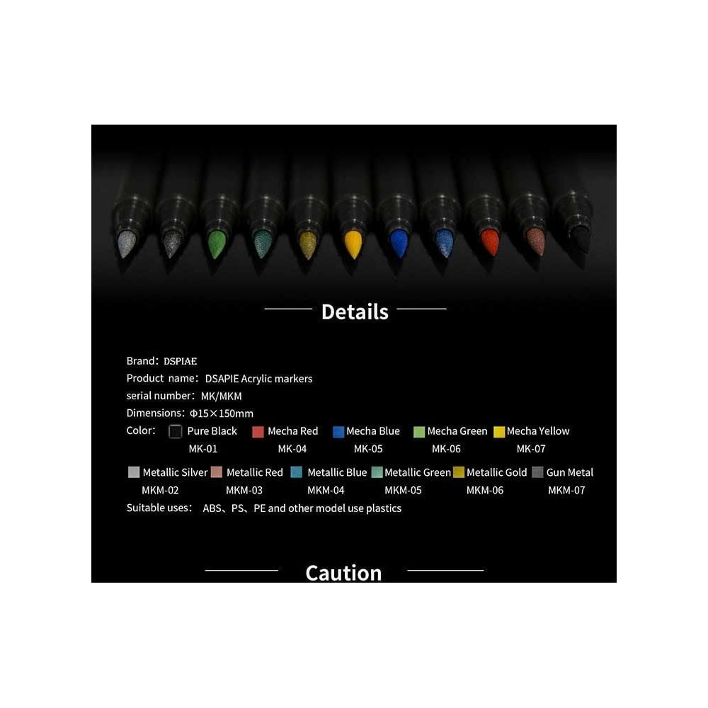 DSPIAE MK-01 Pure Black Soft Tipped Marker Pen – zdjęcie 3
