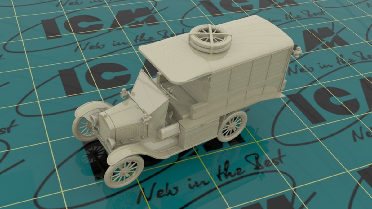 ICM 35665 Model T 1917 Ambulance (early), WWI AAFS Car 1/35 – image 2