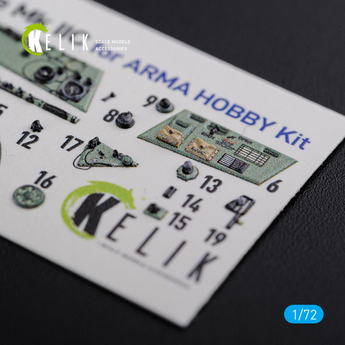 KELIK K72114 Hurricane Mk IIC interior 3D decals for Arma Hobby kit 1/72 – image 6