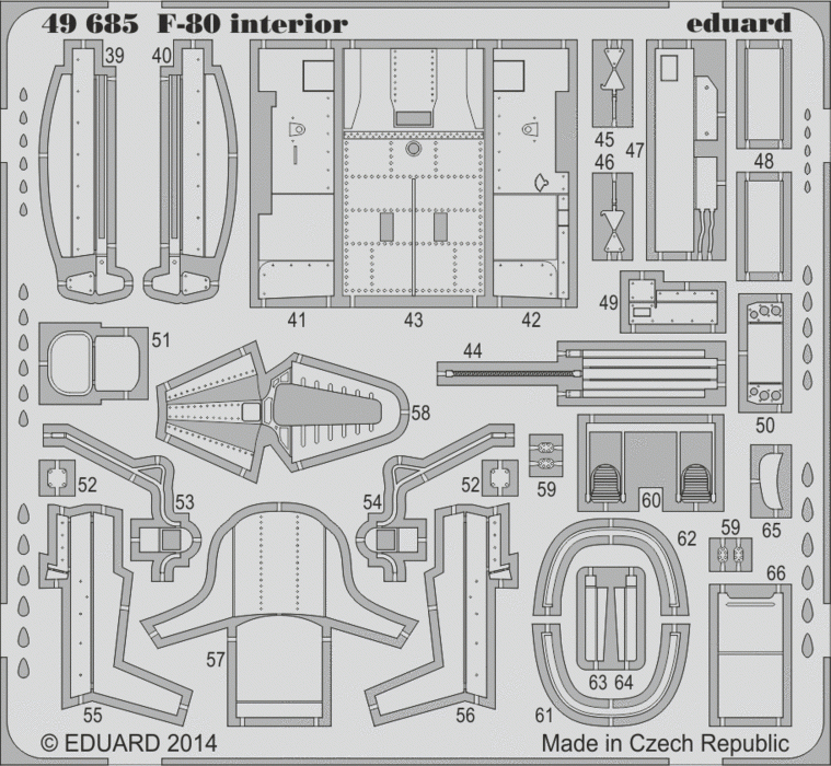 Eduard 49685 F-80 interior S. A. HOBBY BOSS 1/48 – zdjęcie 2