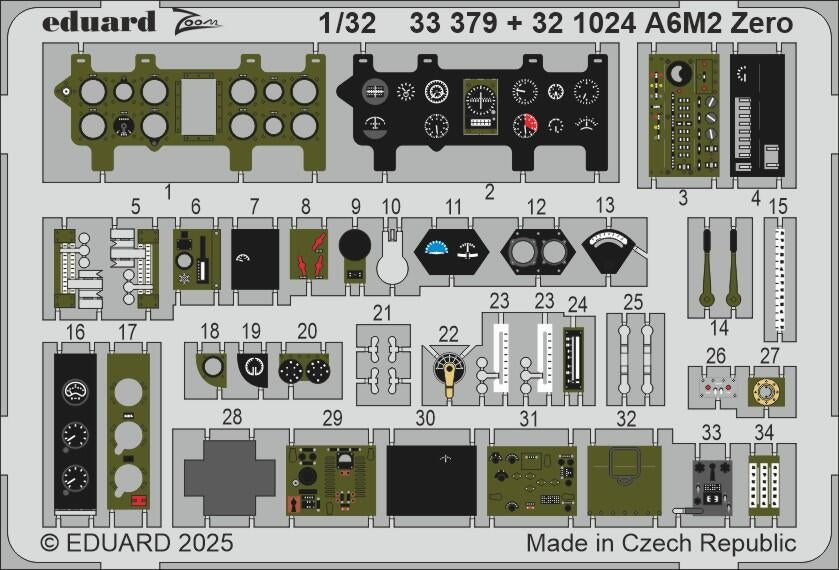 Eduard 321024 A6M2 Zero interior TAMIYA 1/32 – imagen 2