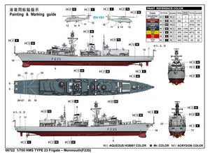 Trumpeter 06722 HMS TYPE 23 Frigate – Monmouth(F235) 1/700 – zdjęcie 4