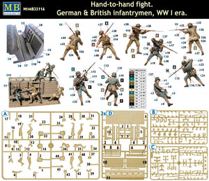 Master Box 35116 Hand-to-hand fight German &amp;amp; British infantrymen WW I era – zdjęcie 2