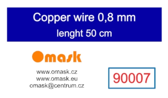 Omask 90007 Copper wire 0,8 mm lenght 50 cm