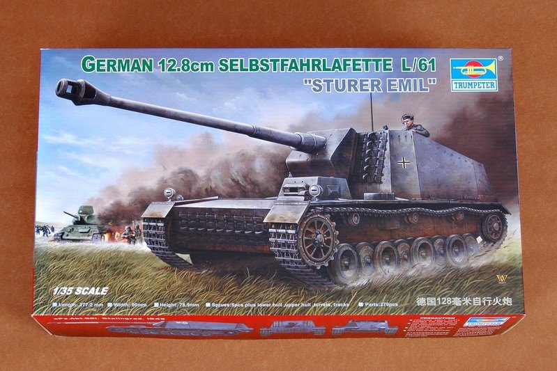 Trumpeter 00350 German 12.8cm Selbstfahrlafette L/6 Sturer Emil 1/35 – immagine 2
