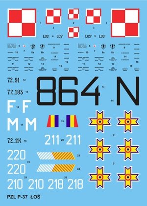Techmod 48066 - PZL-37 Łoś 1/48