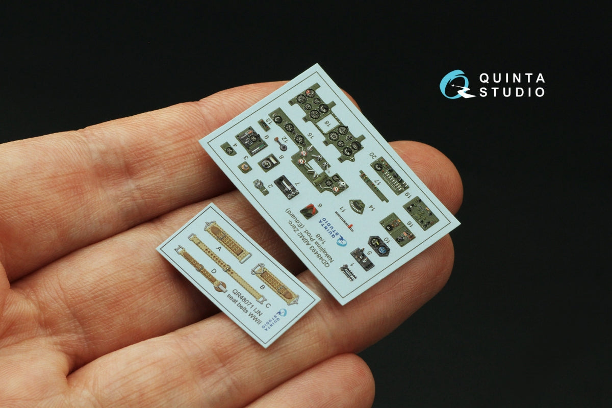 Quinta Studio QD48493 A6M2 Zero Nakajima Production 3D-Printed coloured Interior on decal paper (Eduard) 1/48 – zdjęcie 3