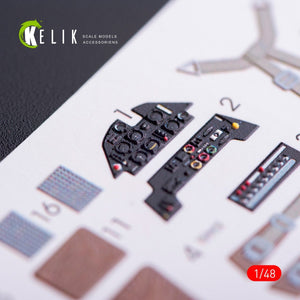 KELIK K48009 BF-109E INTERIOR 3D DECALS FOR WINGSYKITS KIT 1/48 – zdjęcie 3